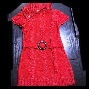 🦄5/$10 Bundled🦄 Red sparkle tunic  Sz 4-5 #1097
